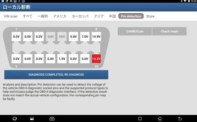 診断コネクター ピンディテクション  X431 PAD V　