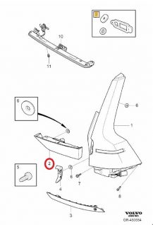 純正新品 ボルボ VOLVO V60 左テールランプ 31468185