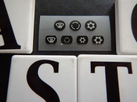 ポルシェ　A/Cプッシュボタン　補修用ステッカーセット