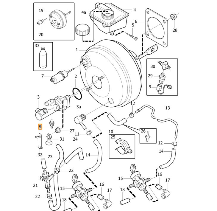 ボルボ ブレーキ プレッシャーセンサー 純正品 未開封 30793669