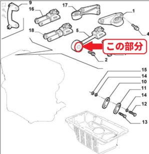 アルファロメオ 166 エンジンマウント 60677745 ブッシュのみ