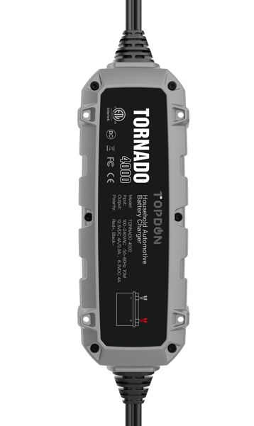 フルオート バッテリー充電器 TOPDON Tornado4000（トルネード ヨンセン）12V/6V リチウムイオンバッテリー対応