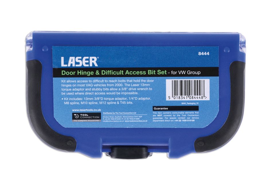 LASER製 ドアヒンジ & アクセス困難場所用 ビットセット LASER8444