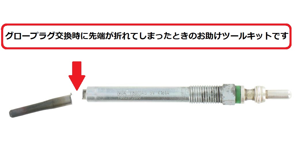 Hubitools製 グロープラグ先端破損時の抜き取りツールキット　HU41050