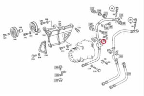 ベンツ R107 A/Cインテークライン 1171300957 社外品