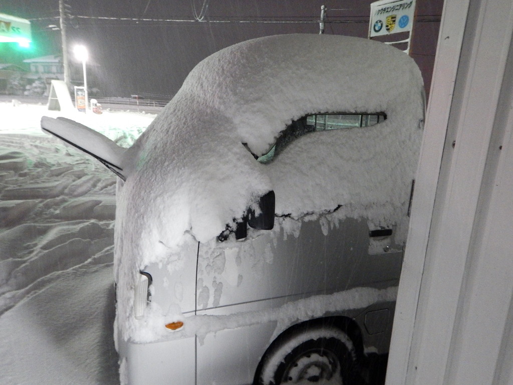 この冬初の積雪　1月24日