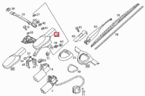 ベンツ W124 フロントワイパー トランスミッション リペア用 ギアセット 1248202307