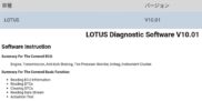 LAUNCH X431 シリーズ LOTUS ロータス診断ソフトについて