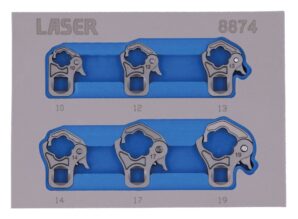 LASER製 ラチェットフレアーレンチ 6個セット 10mm～19mm