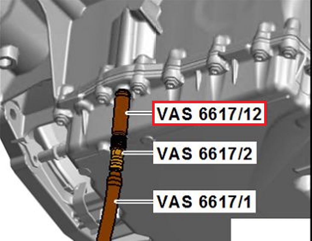 VW アウディー 6速 / 7速 DSG オイル充填アダプター VAS6617/12