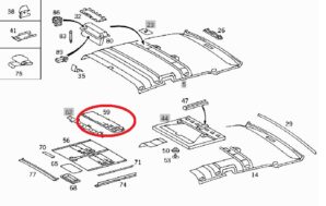 ベンツ W140 他 サンルーフベントグリル ベージュ 2個セット