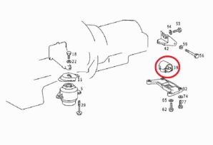 入手困難！ベンツ W124 500E トランスミッションマウント 1402400318