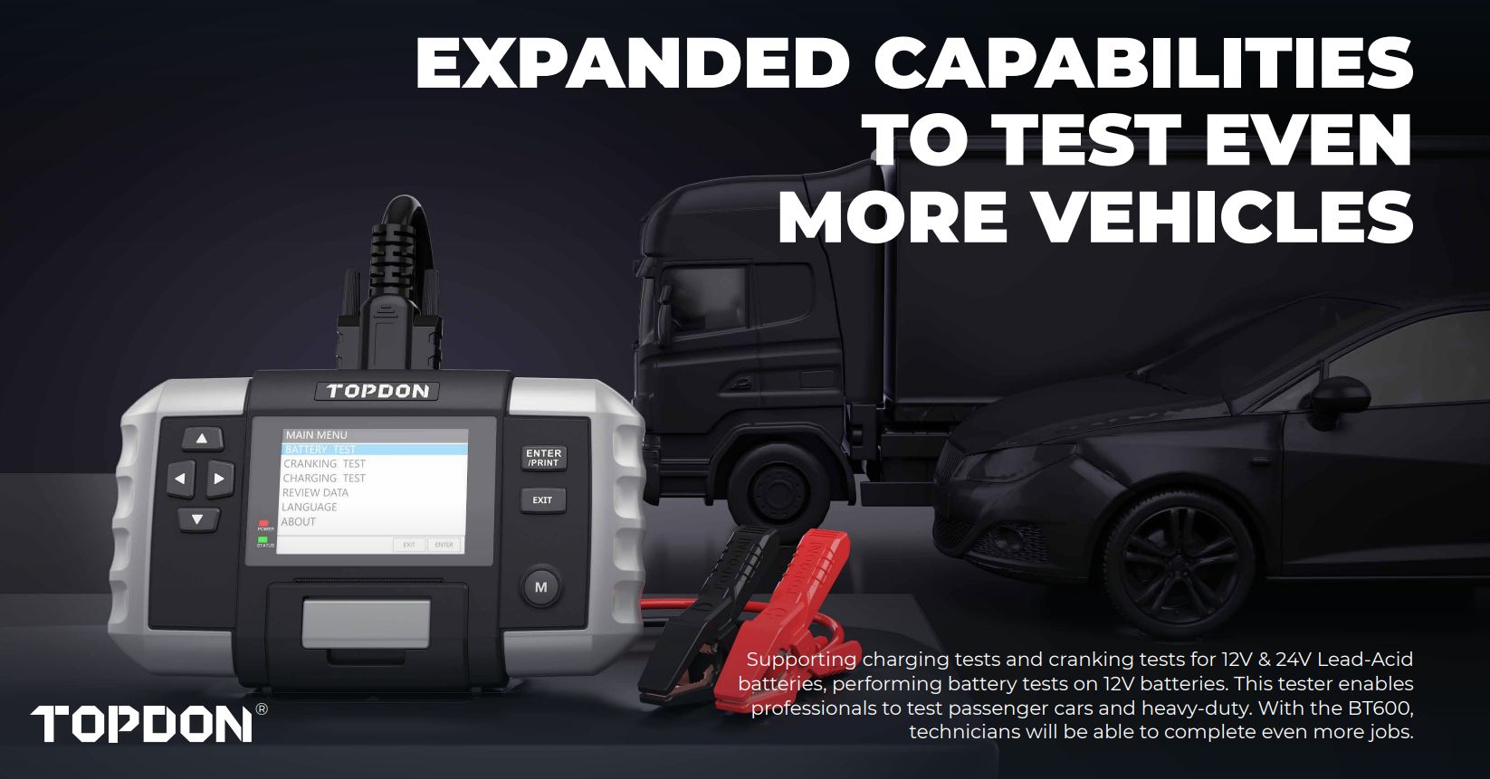 正規品 日本語版 バッテリーテスター TOPDON TB600(トップドンティービーロッピャク)