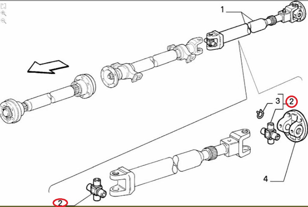 フィアット / プジョー 他 プロペラシャフト ユニバーサルジョイントキット